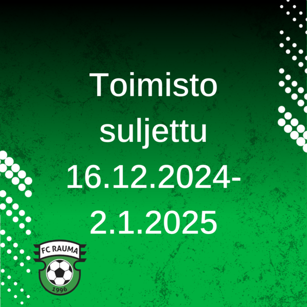 Toimistossa ei ole päivystystä 16.12.2024-2.1.2025 välisenä aikana