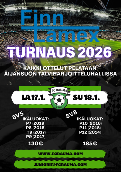 Finn Lamex turnauksen 2026 ilmoittautuminen on avattu