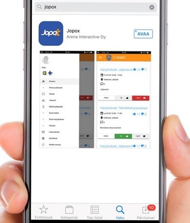 Jopox-mobiilisovellus nyt saatavilla