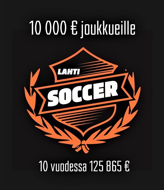 Lahti Soccer -tuottoja ikäluokille 10 000 euroa