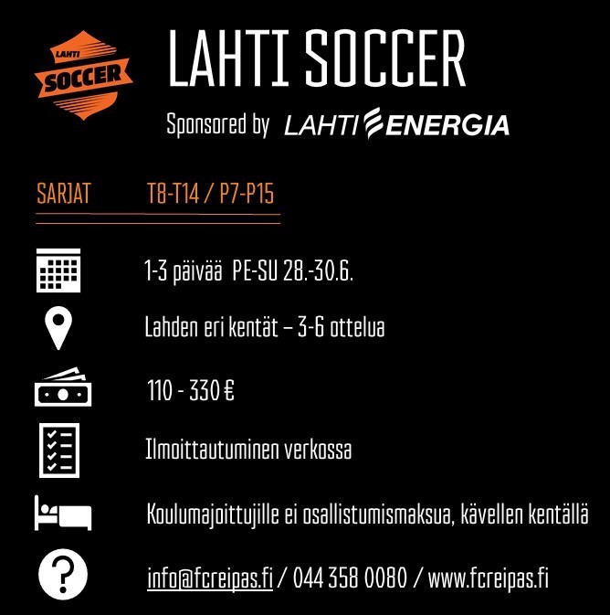 Lahti Soccer 2019 Iloa - Innostumista - Intohimoa