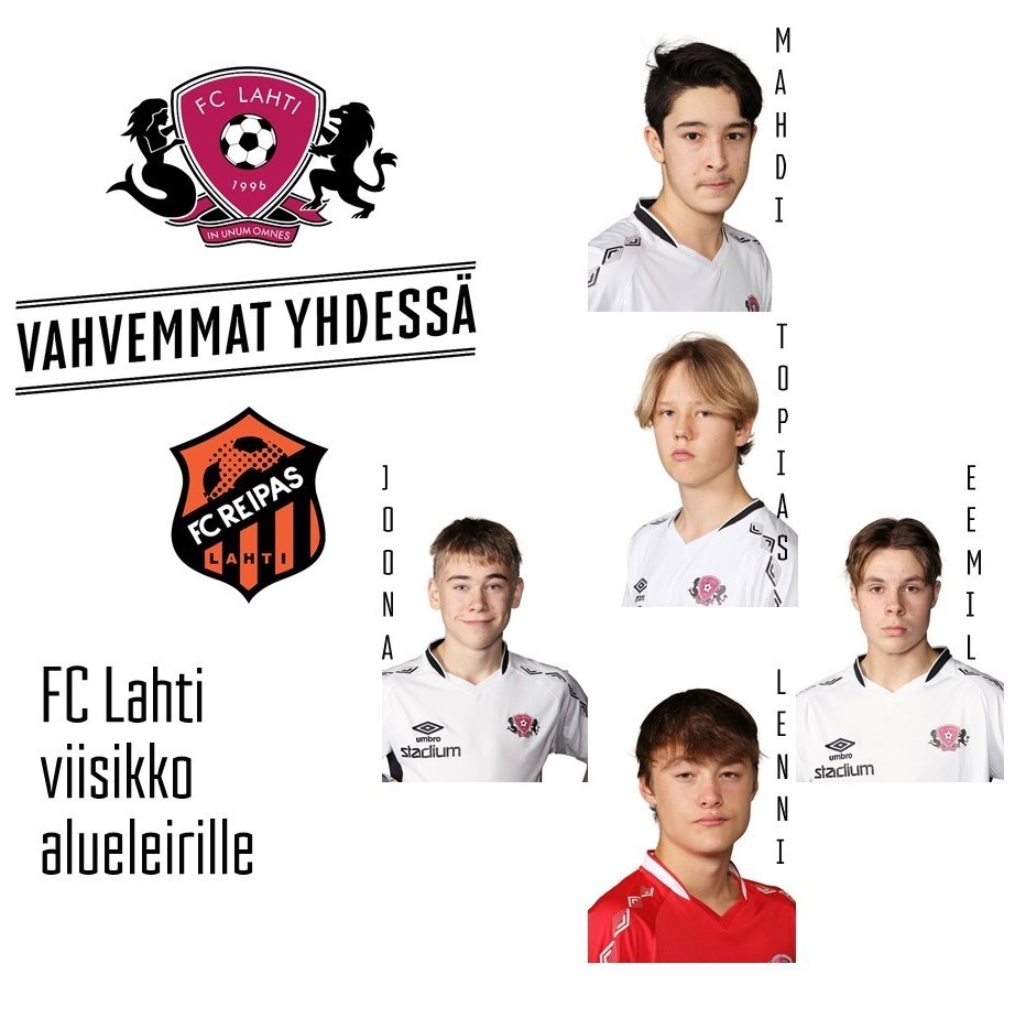 FC Lahti -viisikko alueleirille