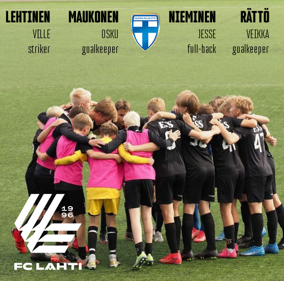 FC Lahden kvartetti aluejoukkueleirille