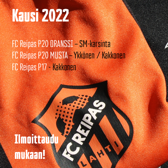 FC Reipas P20- ja P17-joukkueet kaudelle 2022