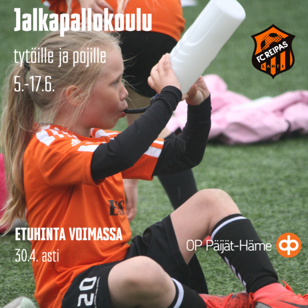Jalkapallokoulun etuhinta voimassa 30.4. asti