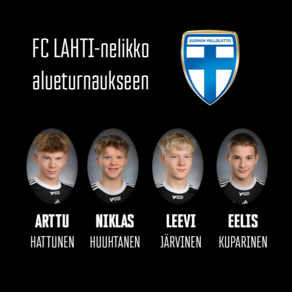 FC Lahden nelikko aluejoukkueturnaukseen