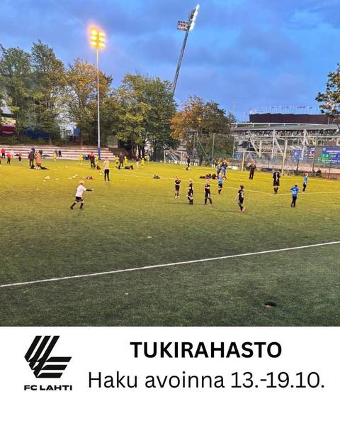 FC LAHTI ry. - Tukirahaston haku on avoinna!