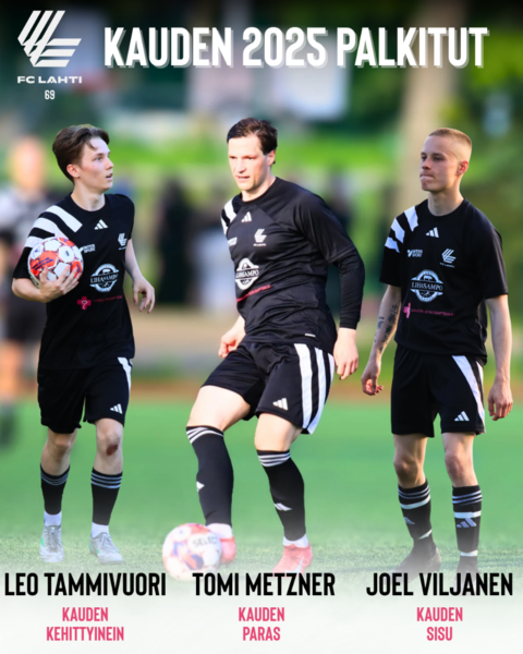 Kauden 2025 palkitut: