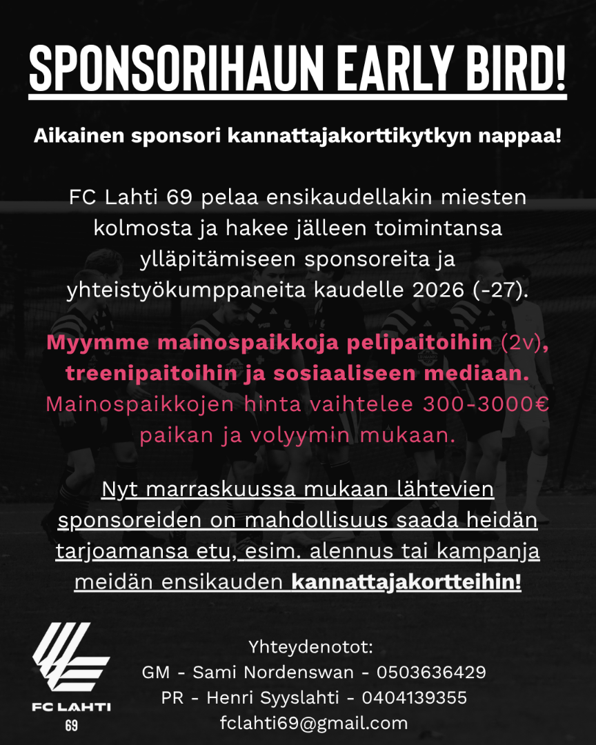 Sponsoriyhteistyö kannattajakorttiin?