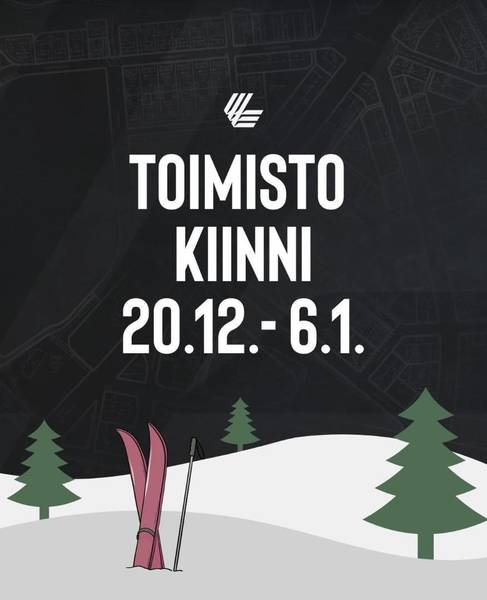 Toimisto joululomalla 6.1. saakka