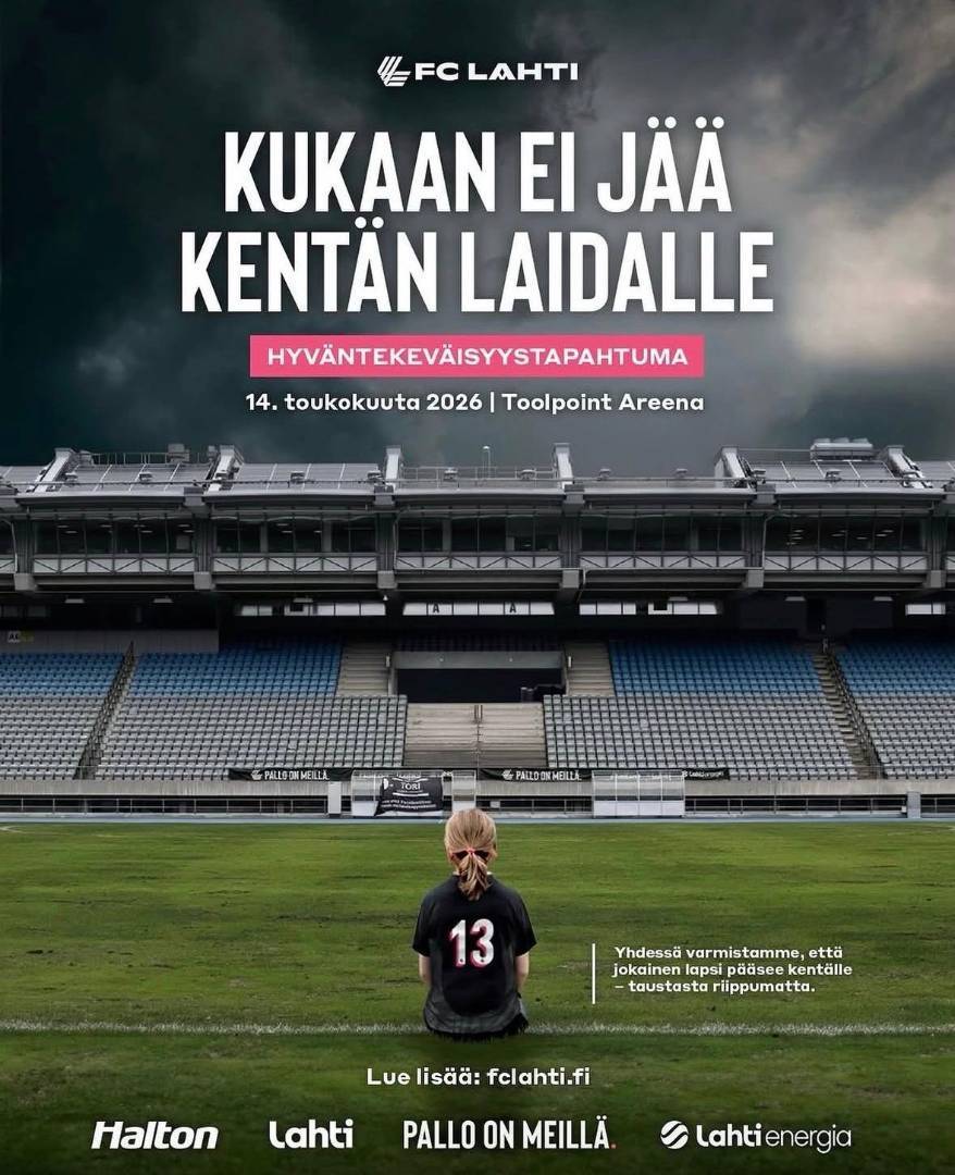 FC Lahti-seurapäivä 14.5.2026: Kukaan ei jää kentän laidalle