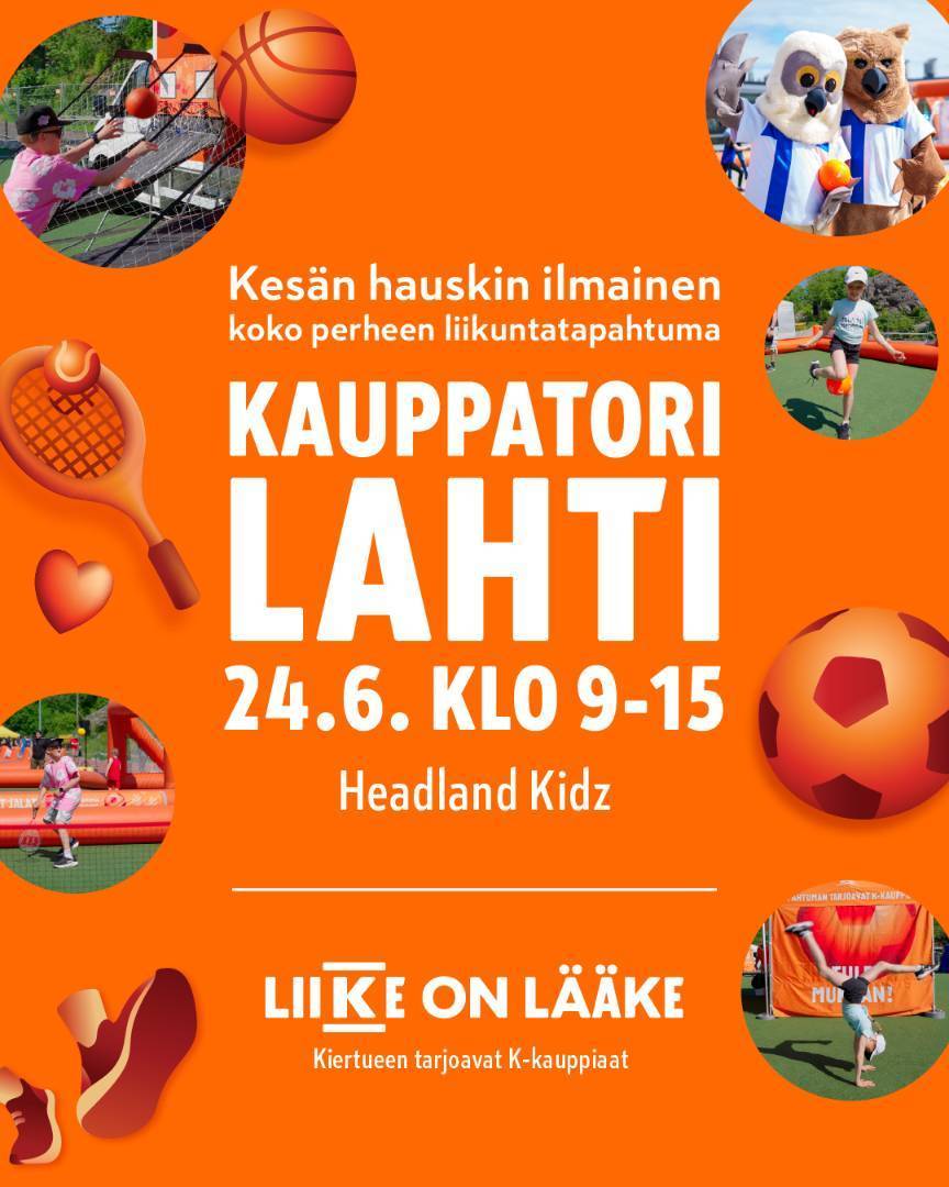 Liike on lääke-kiertue: Lahden kauppatori 24.6. klo 9-15.00
