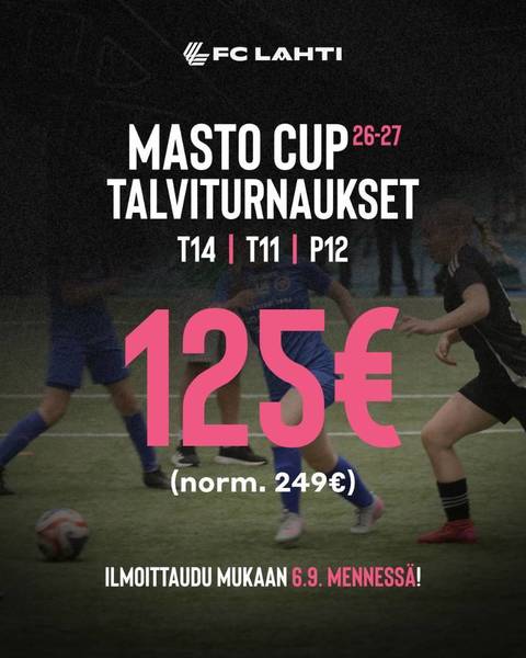 Masto Cup-talviturnausten 2026-2027 ilmoittautuminen on avattu!