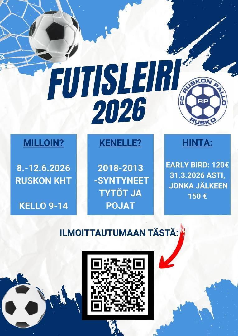 Futisleirin viimeinen ilmoittautumisviikko early bird-hinnalla alkaa!