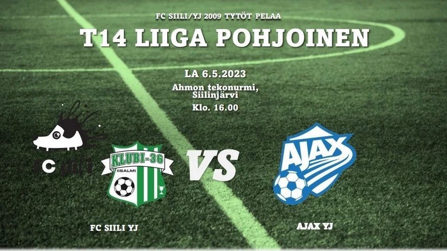 FC Siili YJ avaa la 6.5.2023 Liiga Pohjoisen kotipelit Ahmolla Ajax YJ:tä vastaan