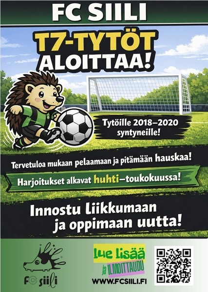 T7‑tytöt aloittavat – ilmoittaudu mukaan!