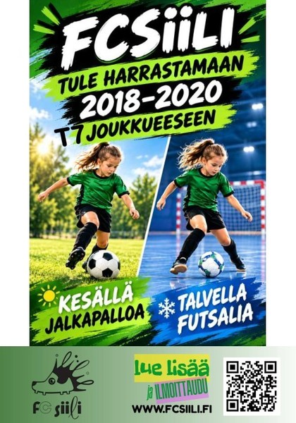 Tule harrastamaan - ilmoittautuminen avoinna!