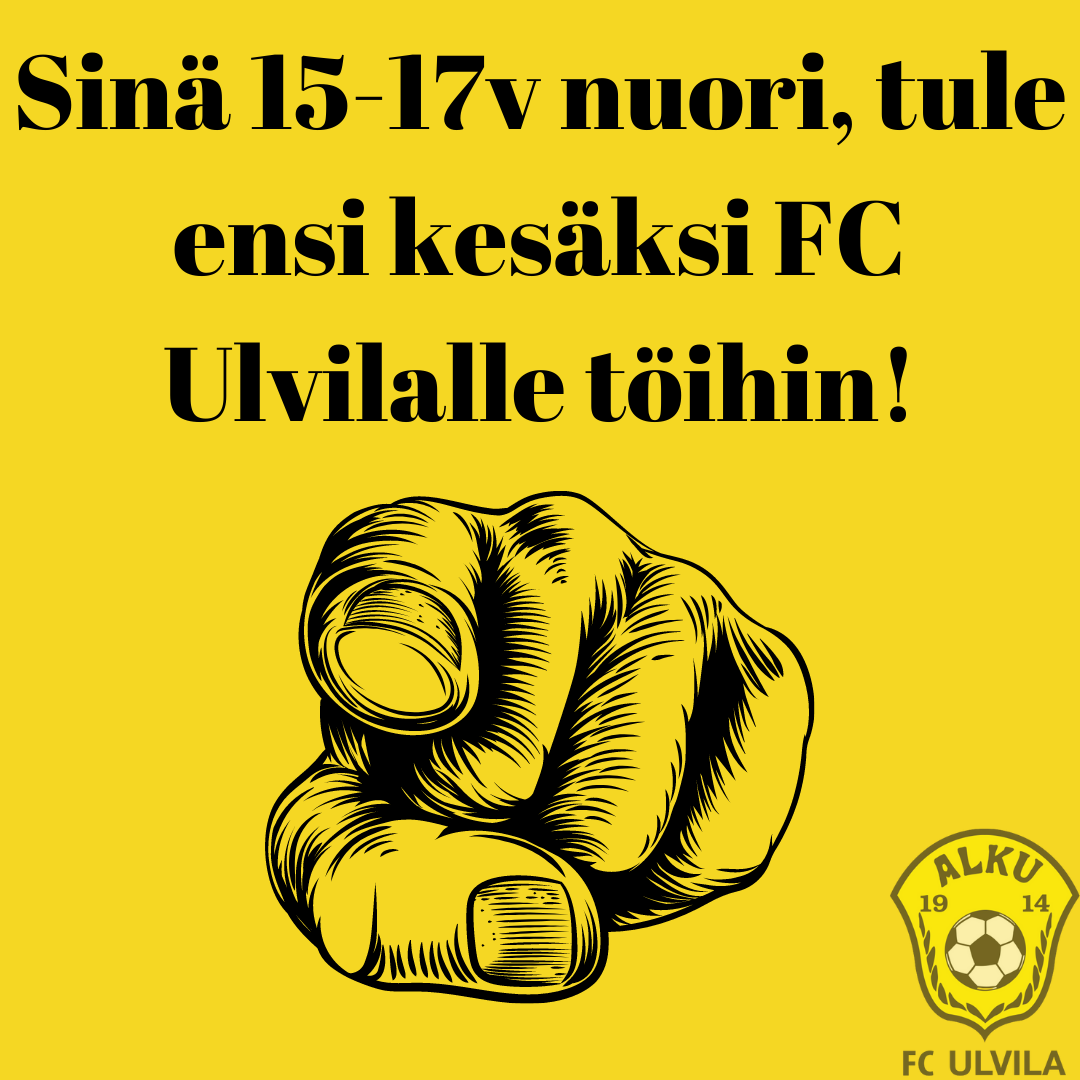 Hae kesätöihin FC Ulvilaan!