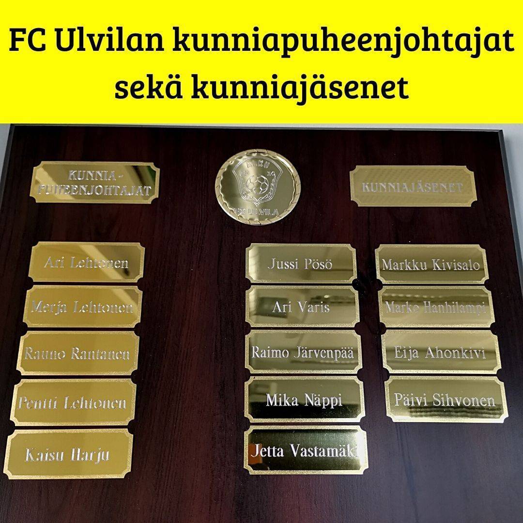 FC Ulvilan kunniapuheenjohtajat sekä kunniajäsenet