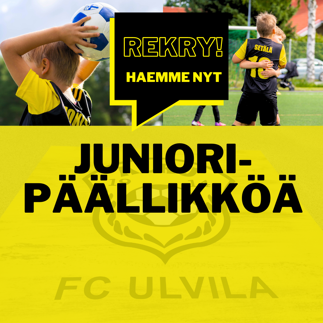 FC Ulvila rekryää: oletko sinä meidän uusi junioriopäällikkö?