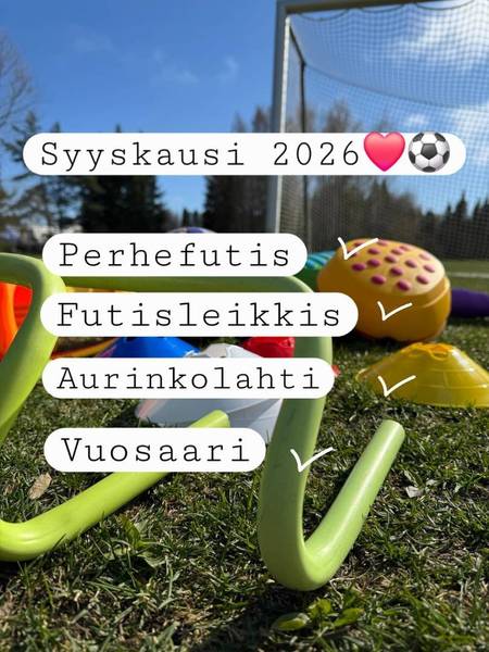 Ilmoittautuminen syksyn Perhefutikseen ja Futisleikkikseen on auki
