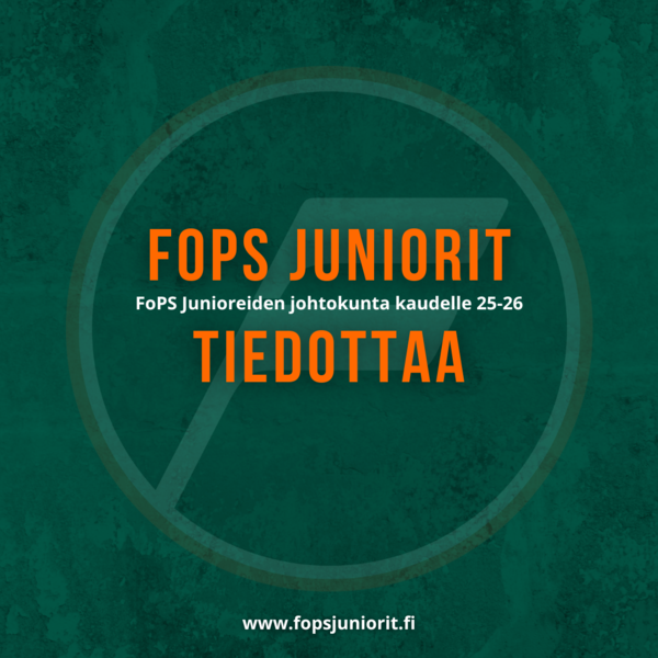 FoPS Junioreiden johtokunta kaudelle 25-26