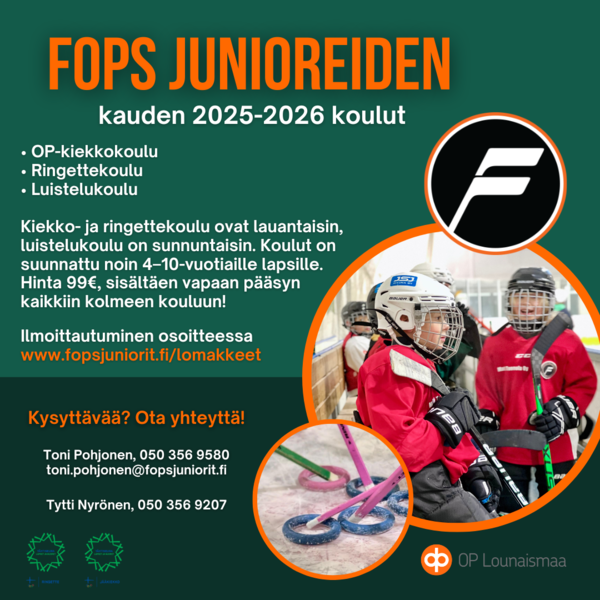 Tule mukaan FoPS Junioreiden kouluihin!
