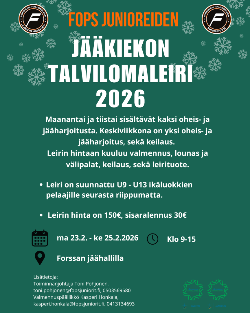 Jääkiekon talvilomaleiri 2026
