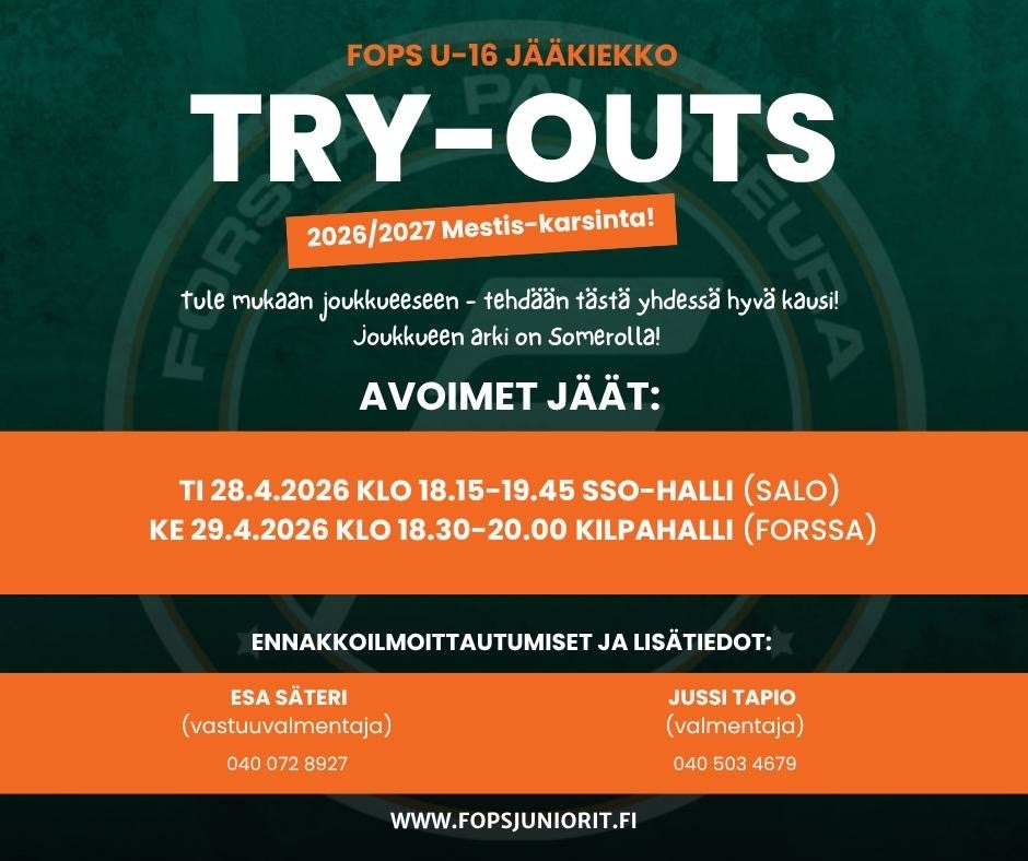 FoPS U16 kartoitustapahtumat