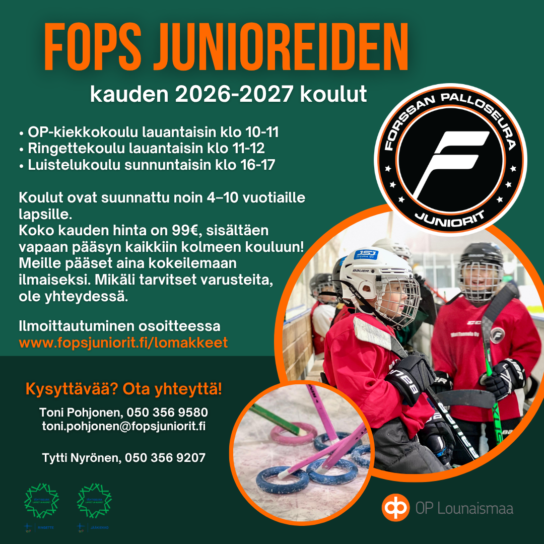 Tule mukaan FoPS Junioreiden kouluihin!