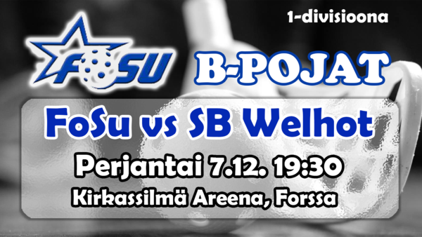 B-pojat vs SB Welhot perjantaina 19:30