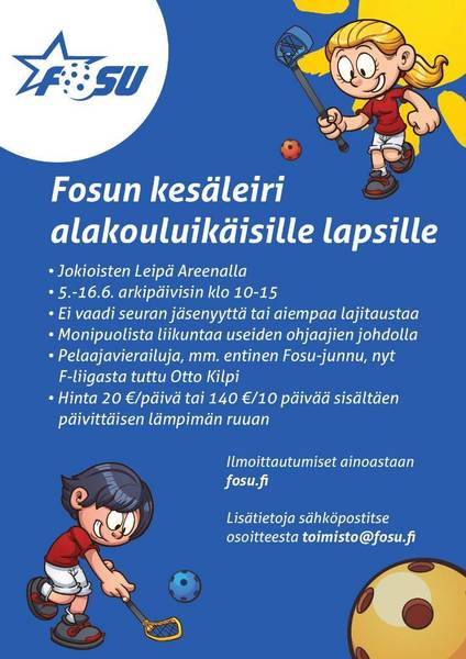 Ilmoittaudu kesäleirille!