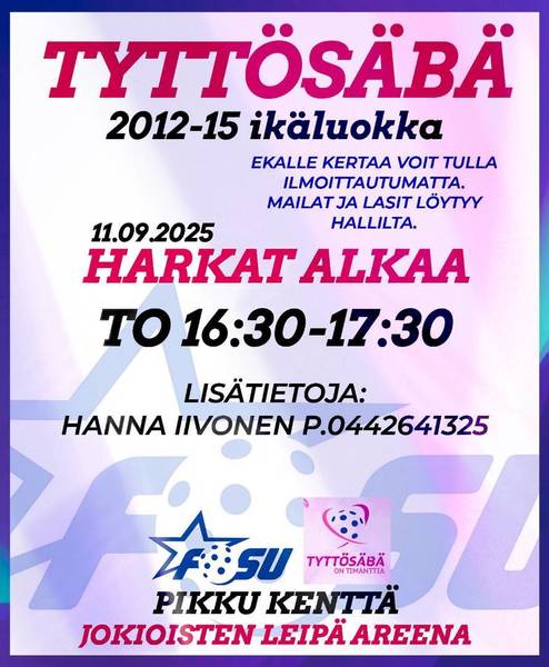 Tyttösäbä 2012-2015 -syntyneille!
