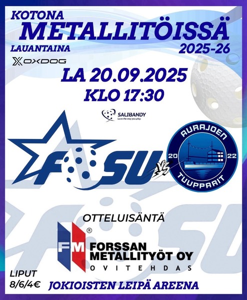 Suupparit vs Tuupparit la 20.9. klo 17:30!