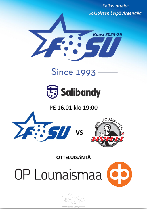 Edustus: perjantain 16.1.2026 FoSu - Ryhti -käsiohjelma