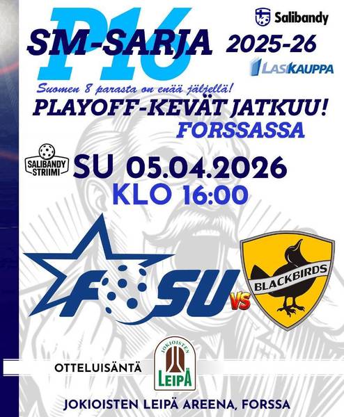 P16 Playoffia Forssassa sunnuntaina!