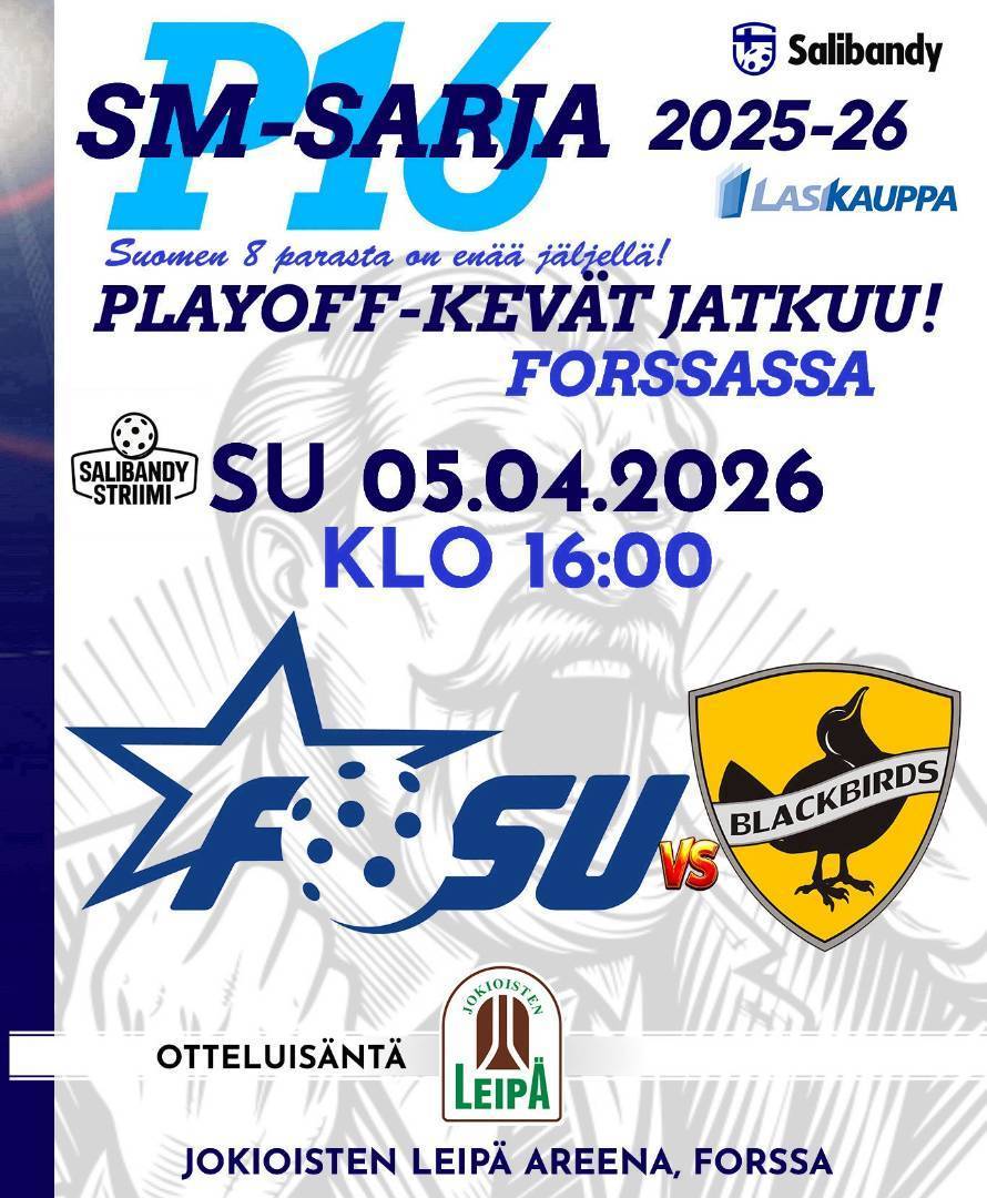 P16 Playoffia Forssassa sunnuntaina!