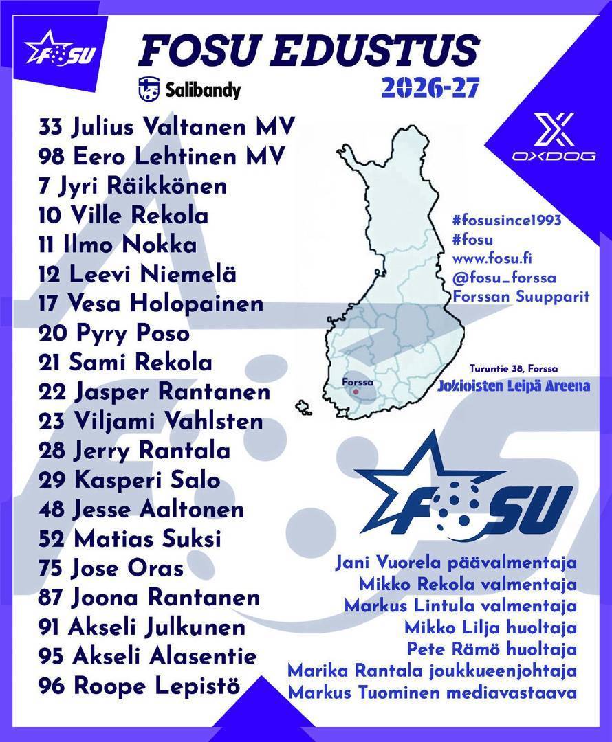 Edustus-joukkue kaudelle 2026-2027