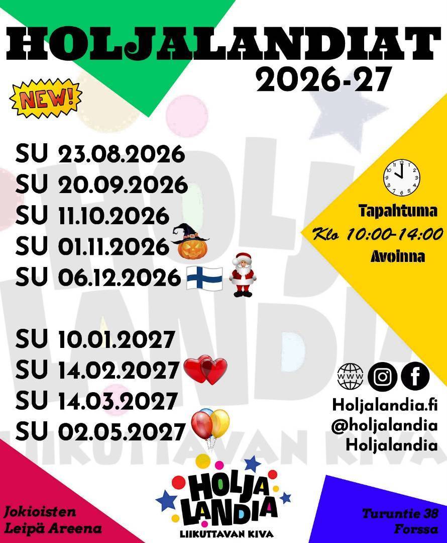 Holjalandiat tulee jälleen! Ota päivämäärät talteen.