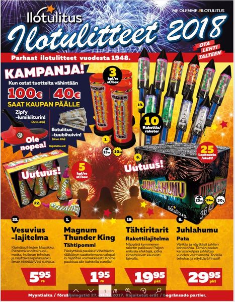 Gamlakarleby Bollklubb - null - Nyårsraketer!! Uudenvuoden raketit!!