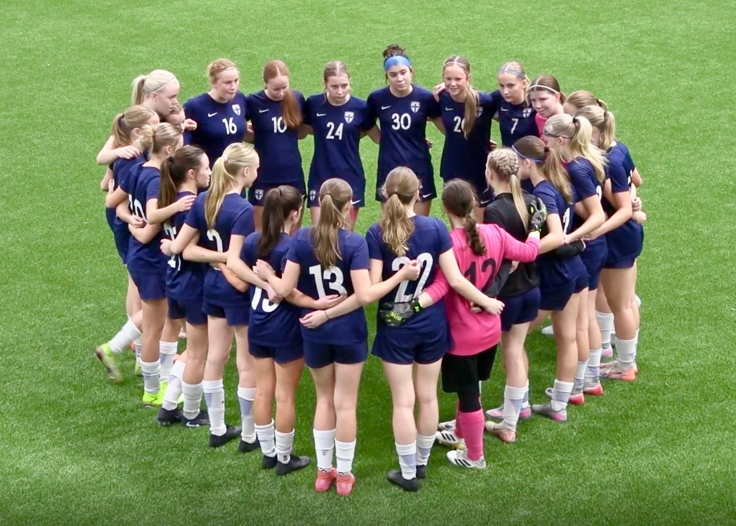 B-tyttöjä mukana Palloliiton aluejoukkueleirillä Tukholmassa