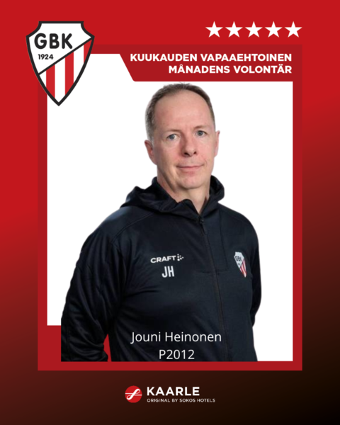 GBK:n kuukauden vapaaehtoinen on Jouni Heinonen