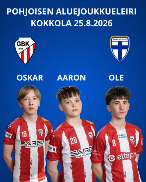 GBK:n 2012-syntyneitä poikia Pohjoisen aluejoukkueleirille