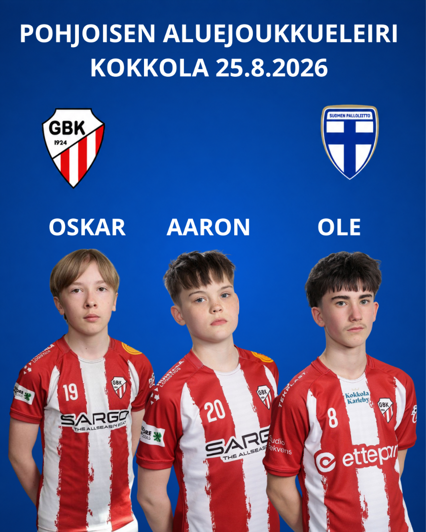 GBK:n 2012-syntyneitä poikia Pohjoisen aluejoukkueleirille