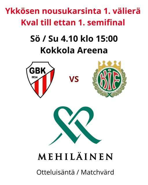 Tuuthan lauantaina Areenalle/Du kommer väl till Arenan på lördag!