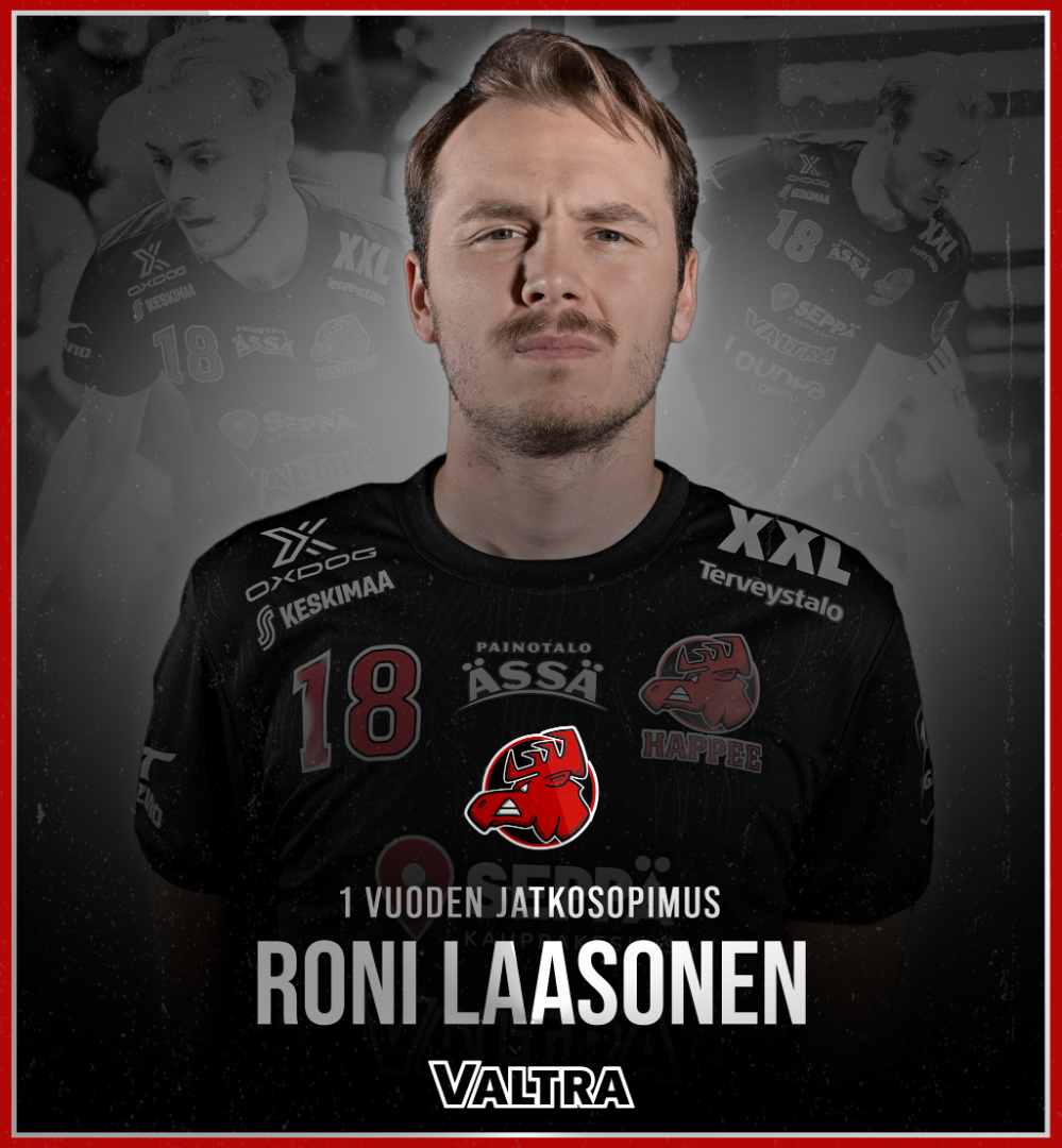 Sopimusuutisia - Roni Laasonen jatkaa vuoden sopimuksella Happeessa!