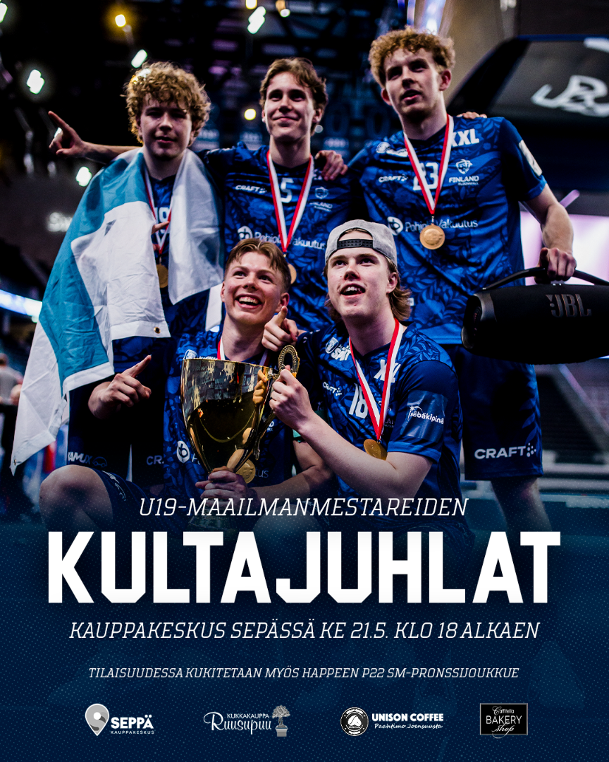 U19-maailmanmestareiden kultajuhlat & P22-pronssijoukkueen kukitus 21.5. 