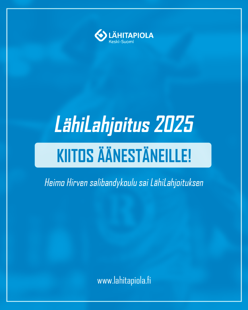 Heimo Hirven salibandykoulu sai LähiLahjoituksen - Kiitos äänestäneille!