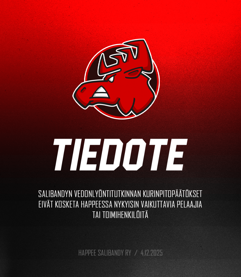 Tiedote - Salibandyn vedonlyöntitutkinnan kurinpitopäätökset