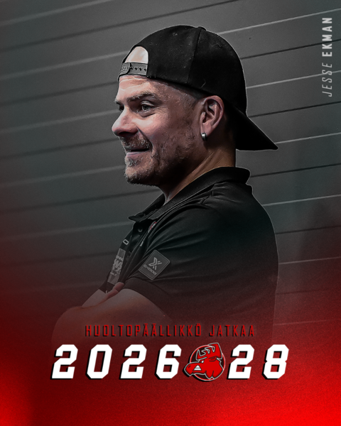 Huoltopäällikkö Jesse Ekman jatkaa Happeessa 2-vuotisella sopimuksella!